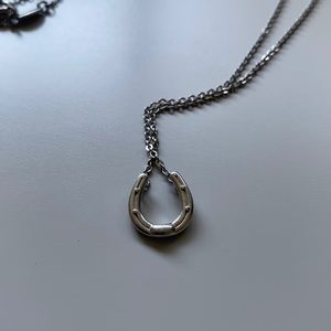 Silver horseshoe necklace